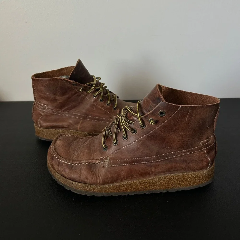 Birkenstock Dundee Chukka Boots Mid Men's 42 Brown Leather Regular Fit Americana